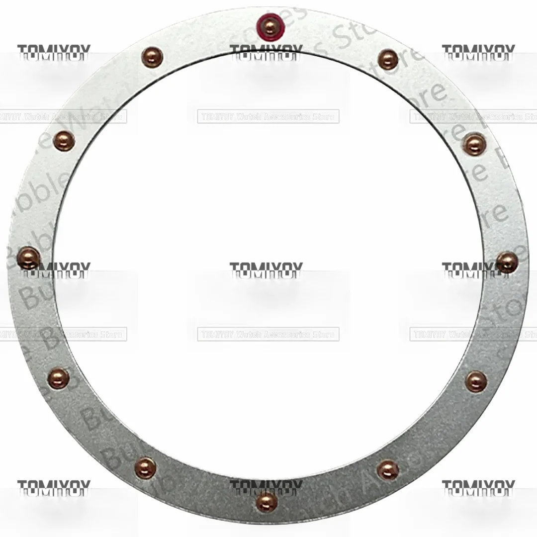 Mod 38*31.5MM argento precisione acciaio alluminio anello convesso Bead Style cornice piatta adatta per Sekio 007/009 orologi automatici da uomo