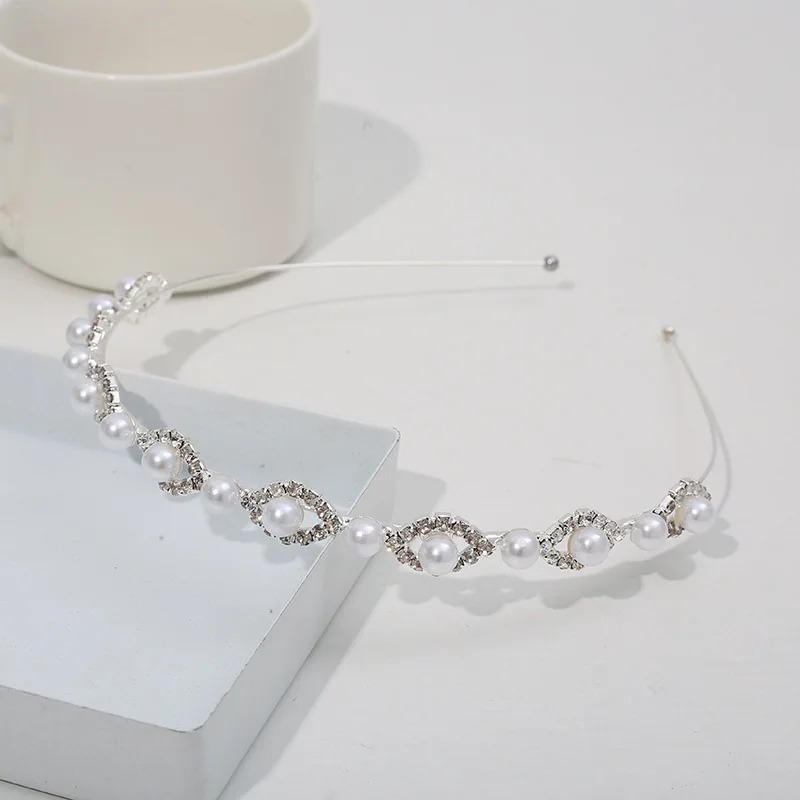 كريستال لؤلؤة عقال حجر الراين تاج الزفاف أنيقة المرأة رباط شعر للعروس حفل زفاف المناسبات الخاصة أنماط متعددة