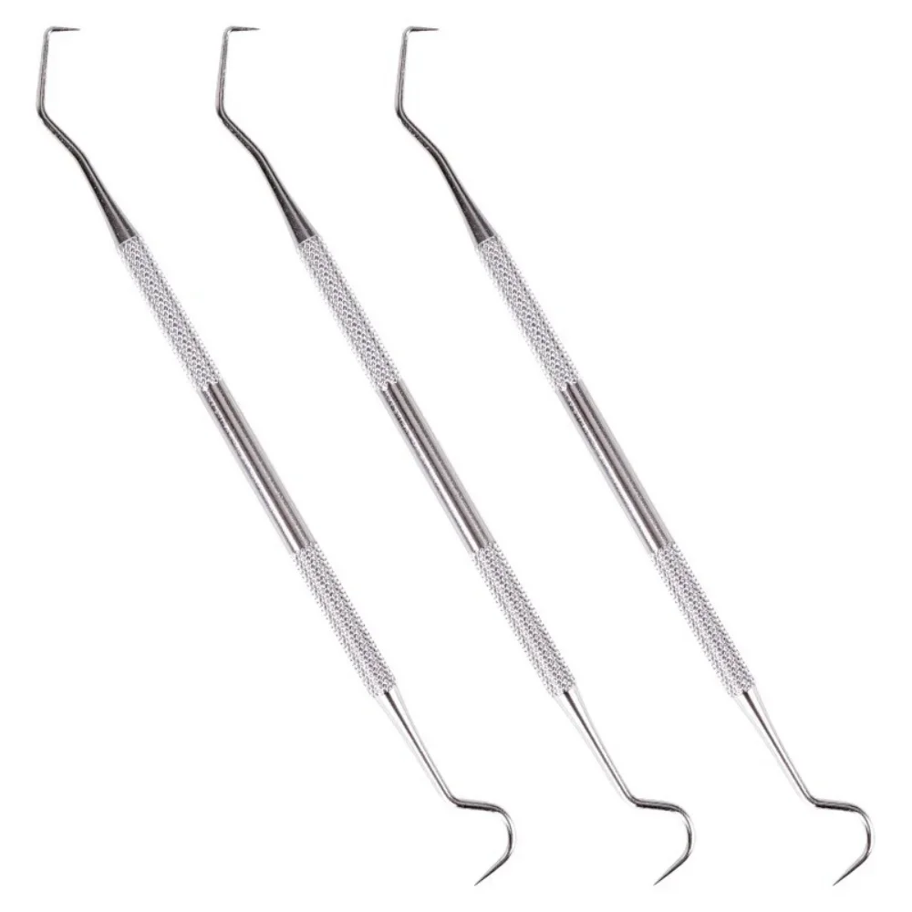 1pc Stainless Steel Double Ended Toothpick Scraper Tools Periodontal Probe Explorer Dental Stain Remover For Teeth Clean Hygiene