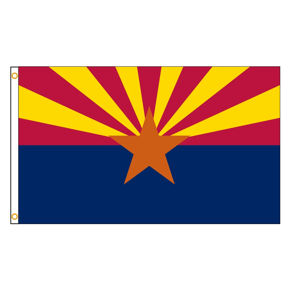 3x5 Ft Arizona Flag Vivid Color and Fade proof a state of the United States Flags Polyester with Brass Grommets 3 X 5 Ft