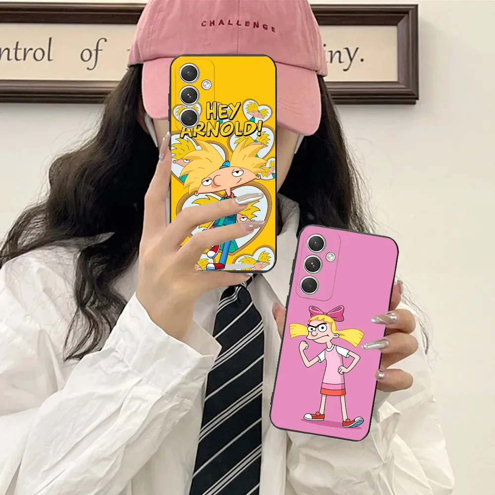 Cartoon Hey Arnold F-Fondos Phone Case For Samsung Galaxy A20,A21s,A22,A31,A32,A52,A53,A72,73,A80,A91Soft Black Cover