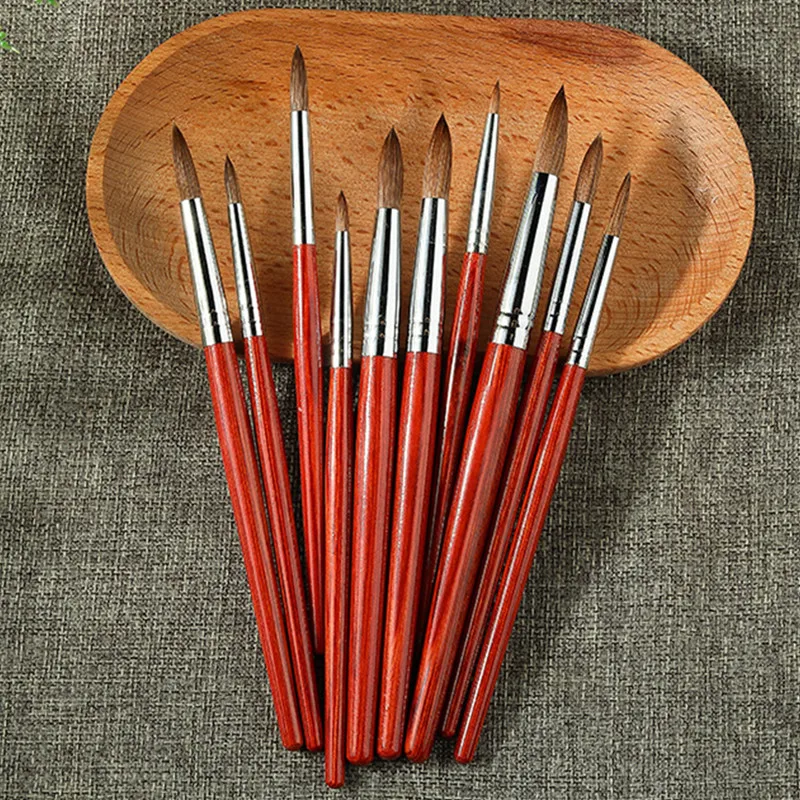 

MIFANXI 99.99% Kolinsky Wooden Handle Nail Art Sculpture Carving Brush Liquid Powder Flower Drawing Design Painting Pen