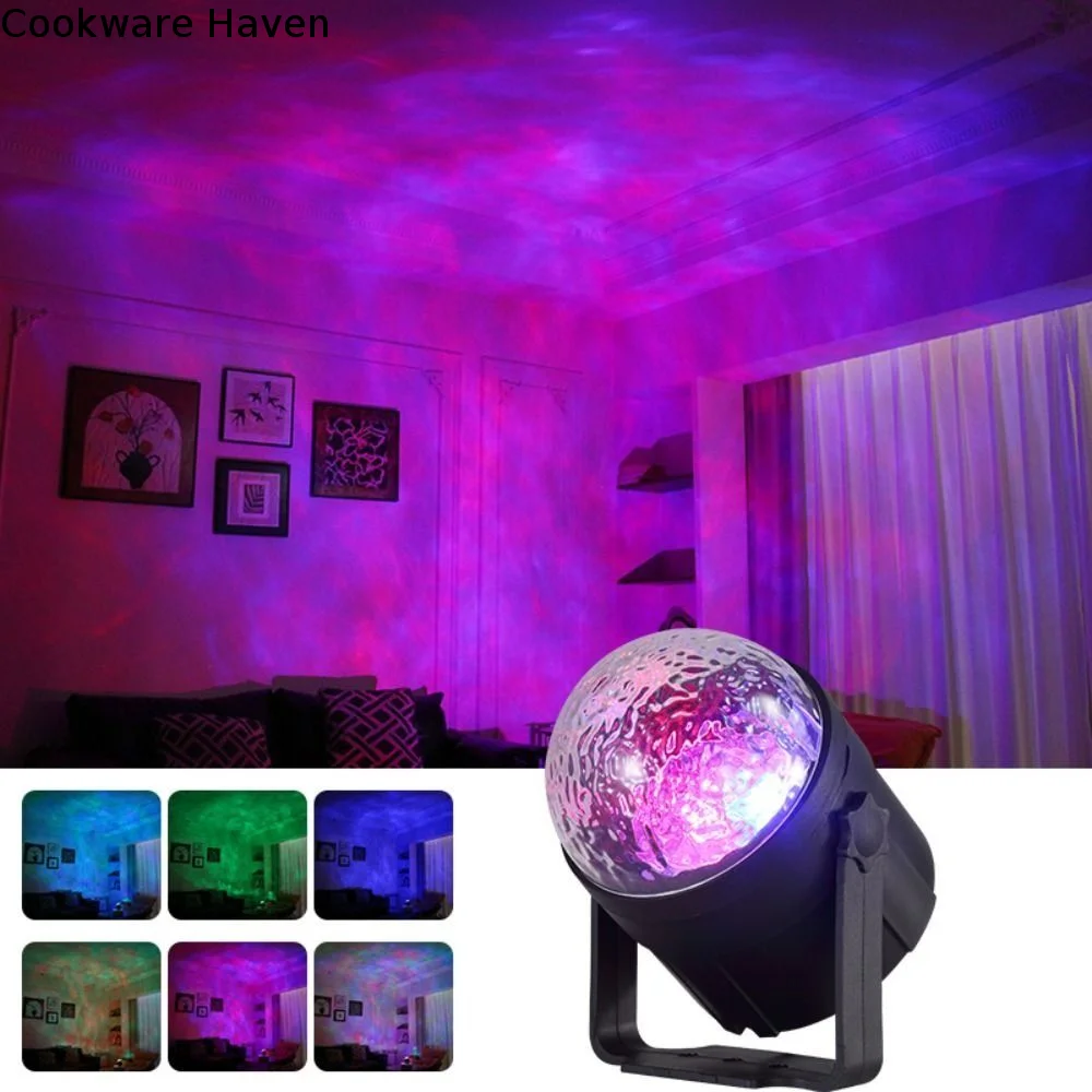 RGB LED Stage Disco Light Colorful Lights Creative Laser Show Lamp with Bracket Waterproof Rotating DJ Ball Kids Birthday