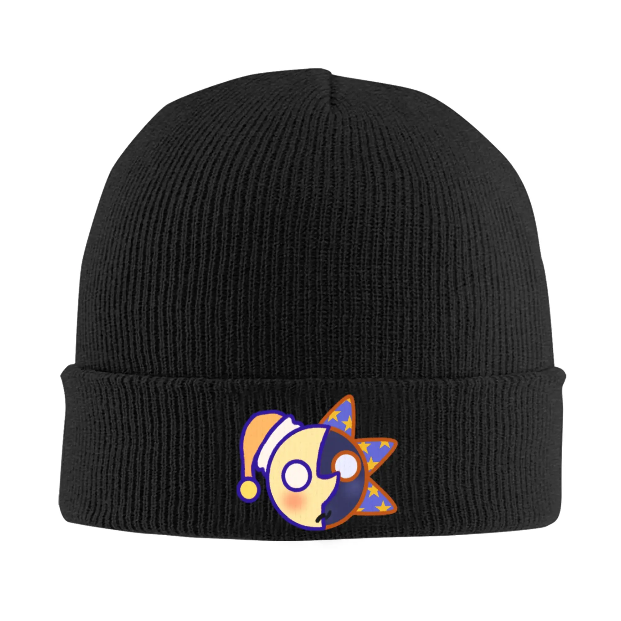 Custom FNAF Video Game Skullies Beanies Caps For Men Women Unisex Trend Winter Warm Knit Hat Adult SunDrop MoonDrop Bonnet Hats