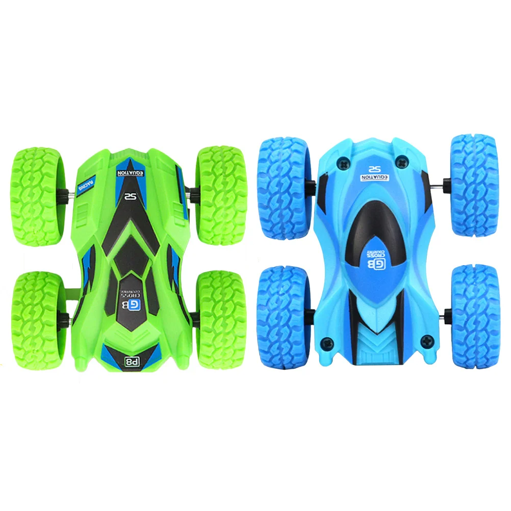 2 pçs crianças carros de inércia de corrida durável puxar para trás veículos fora de estrada cores brilhantes habilidades motoras educacionais