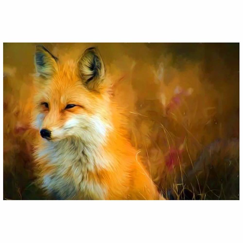 Diamond Painting PENSIVE FOX Animals Full Square/Round Rhinestone Hobby Crafts Mosaic Handmade Gifts Cross Stitch Home Decor