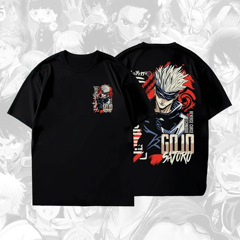 Gojo Satoru Jujutsu Kaisen Print Short Sleeve T-shirt Cotton Clothes Round Neck Harajuku Y2K New Arrival Streetwear Tee Tops