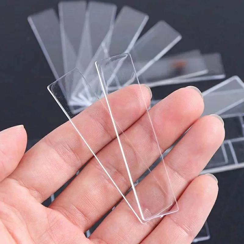 100pcs Transparent Nail Stand Press On Nails Packaging Fake Nails Display Stand Double Sided Tape For Salon Nail Decorations