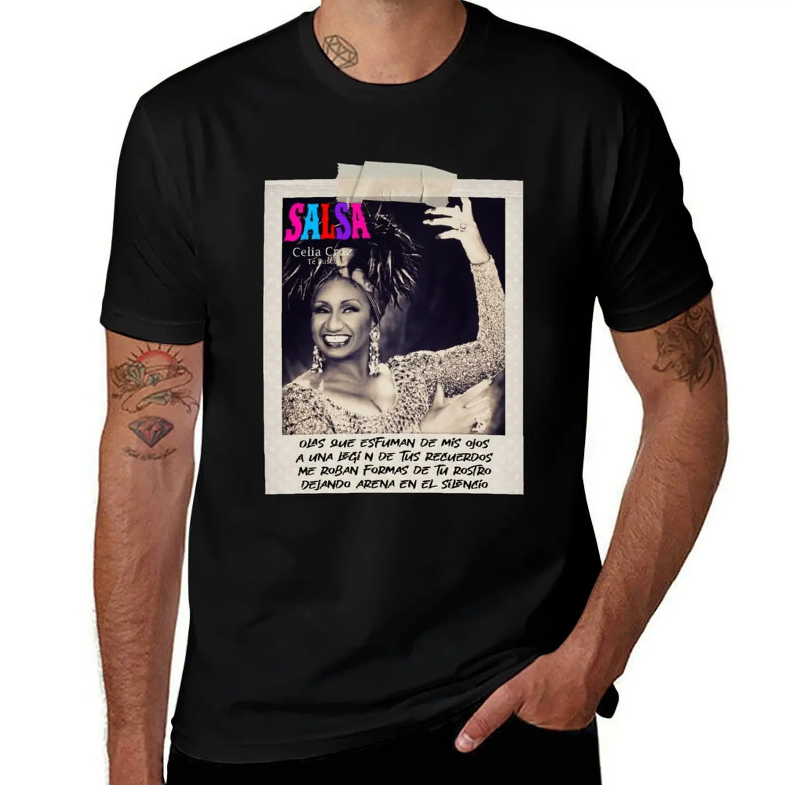 

Celia Cruz Te Busco Photo T-Shirt t shirts with prints man graphic t shirt T-Shirt