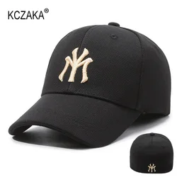 KCZAKA Men's Fitted Cap Back Closed Baseball Caps Casual Letter MY Stretch Full Closed Hats Hard Top Street Vistor Sun Hat