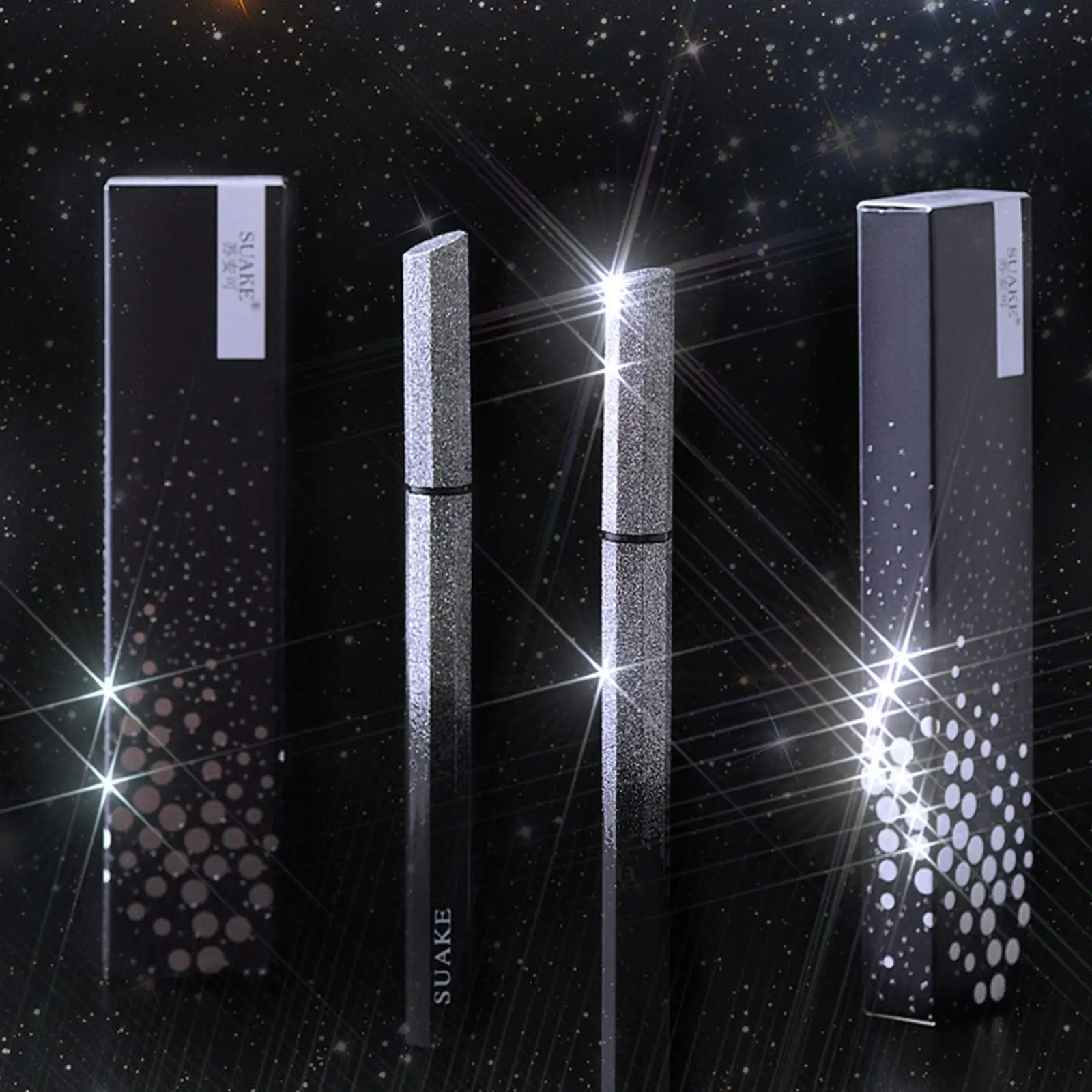 Starry Sky Black Eyeliner, wasserfest, wischfest, schnell trocknend, langanhaltend, mattes Finish, mehrfach aussehendes Augen-Make-up, niedrige Sättigung