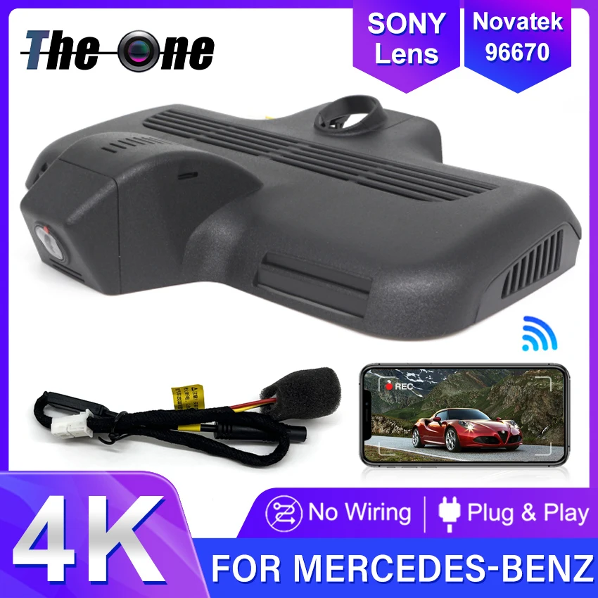 4K Dash Cam For Mercedes-Benz GLC GLC250D GLC350D GLC43 GLC63 X253 C253 C Class C220D C43 C63 W205 C204 UHD Dashcam WIFI Car DVR