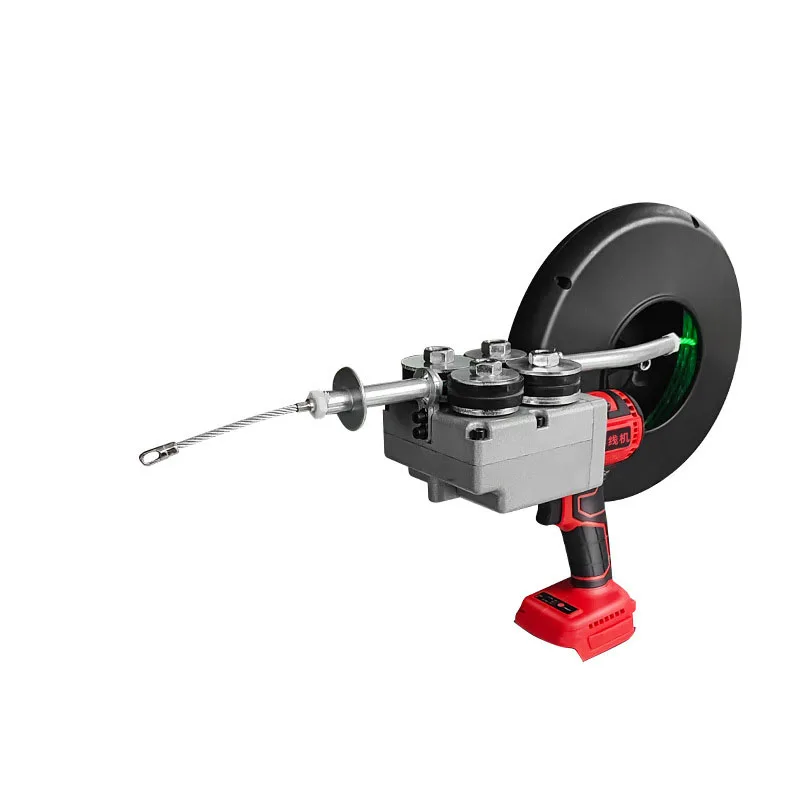 New Rechargeable Threading Machine Automatic Electric Puller Through Wall Lithium Power Threader 40m wire