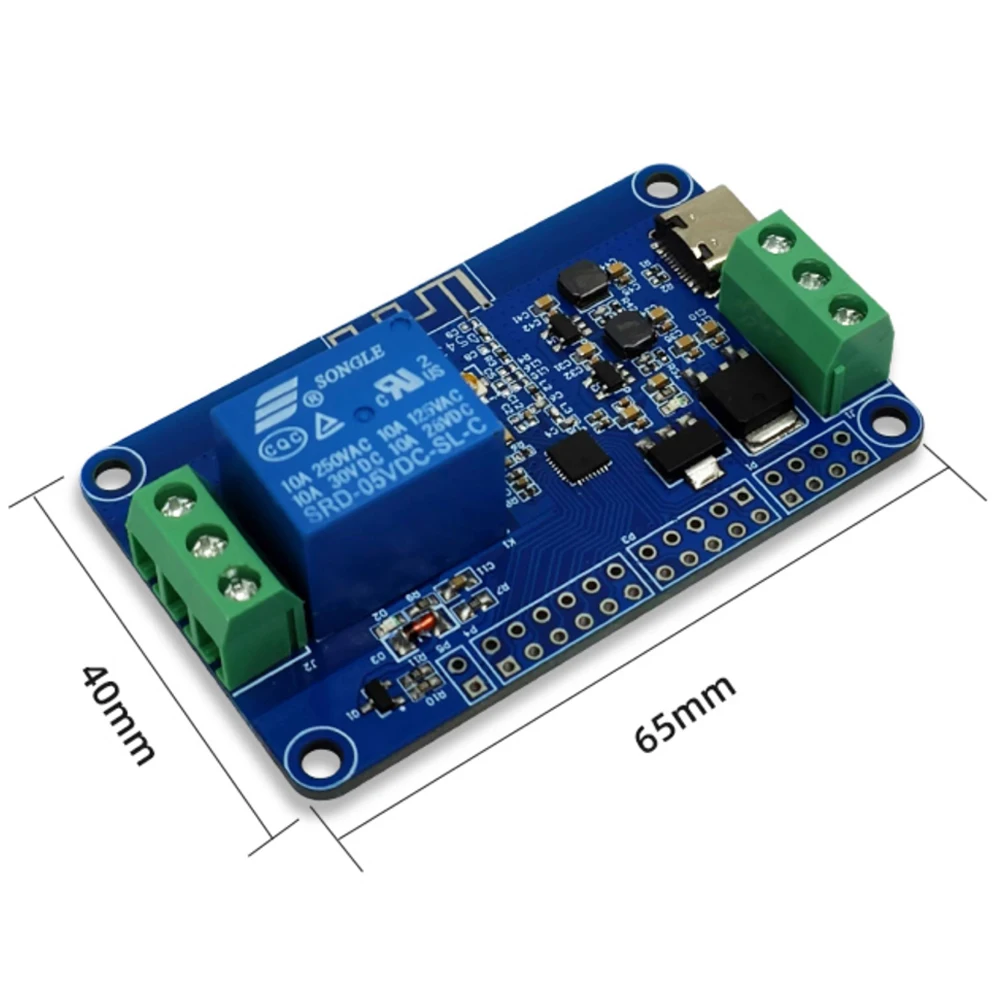 DC7-12V/USB5V Power Supply BK7238 Chip Single Relay Module WIFI+BLE Iot Development Relay Board Supports 20MHz Channels