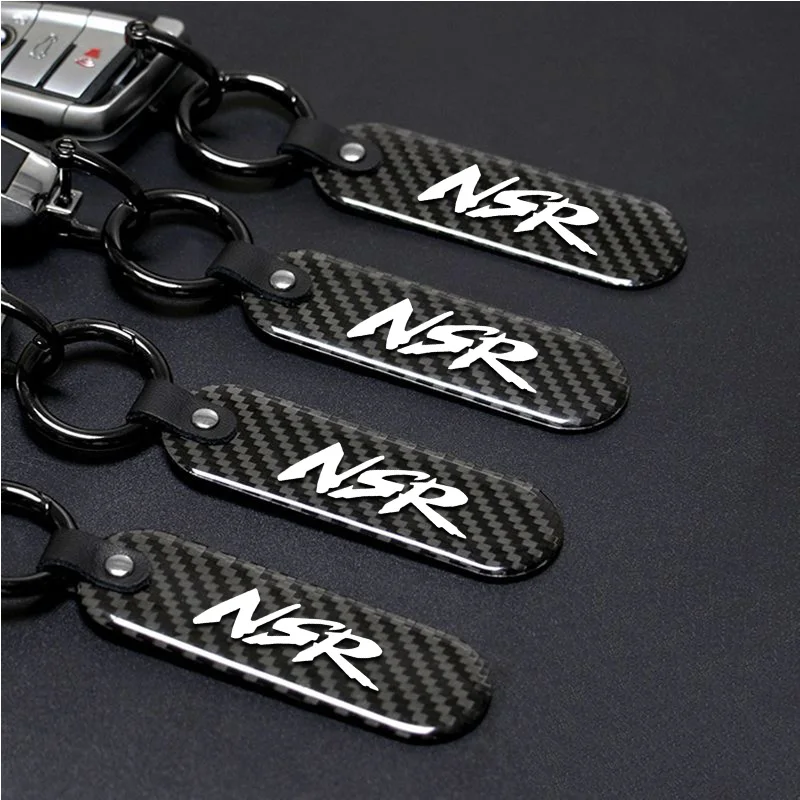 Motorcycle Key Chain Carbon Fiber Keychain for HONDA NSR125 NSR 125 NSR125 NSR250R Gifts 2025 2024 LOGO Accessories