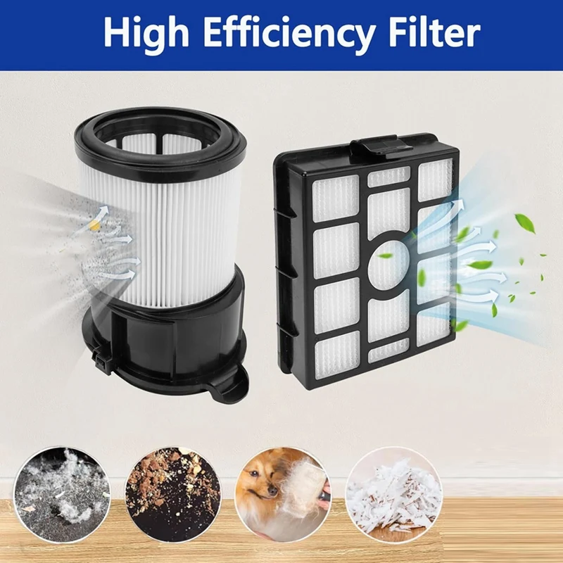 Main Brush HEPA Filter Kit For Shark IP3251/IP3251C/ IP3252 /IP1251 Vacuum Attachment With 2 Odor Neutralizer Cartridge