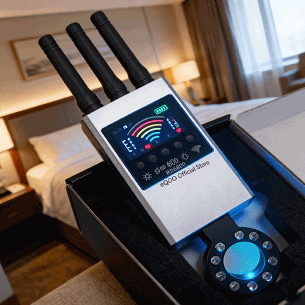 

RD6800 Multi-function Anti-Candid Cam Wireless Lens Device Finder 1MHz-8000GHz GSM Audio Bug Finder GPS Signal RF Tracker Detect