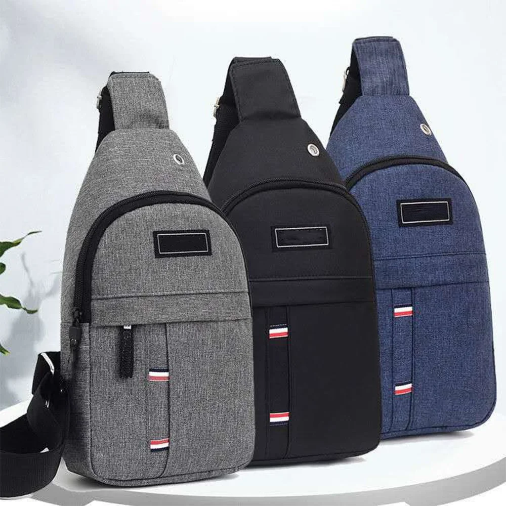 

New Style Men's Chest Bag For Young Adults Fashionable Waist Pack Sporty Trendy Solid Color Shoulder Bag With Crossbody Strap