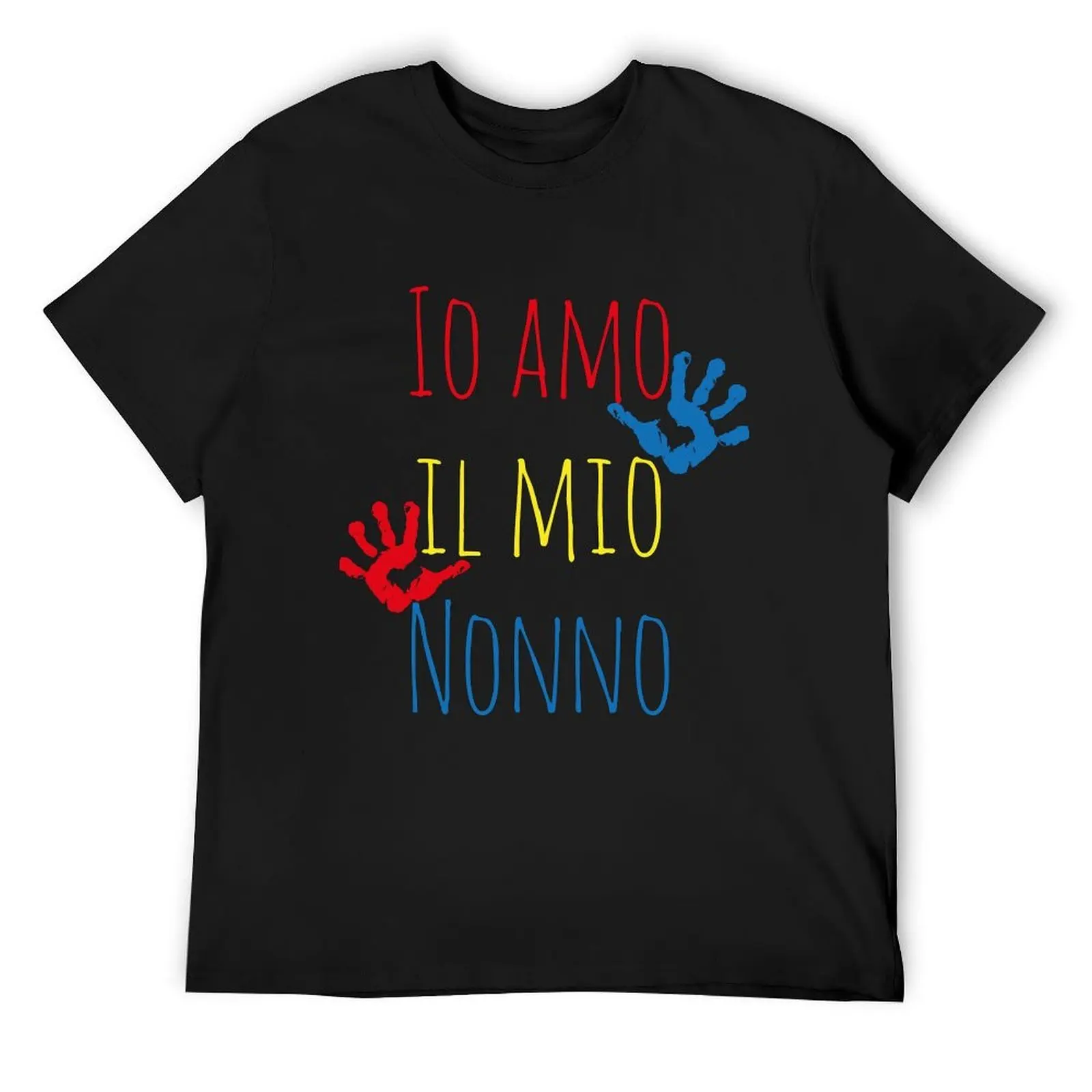 

Io amo il mio Nonno T-Shirt oversized rapper graphic tees gifts for boyfriend mens big and tall t shirts