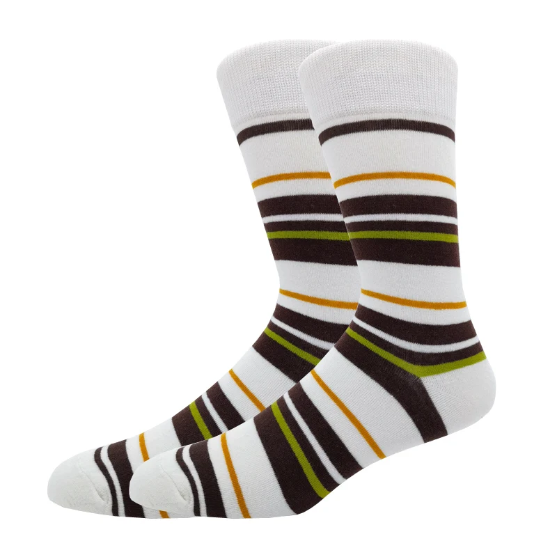 Hot Sale Men Socks New Colorful Gifts for Cotton Fashion Mens Socks Striped Suit Classic Happy Business Casual Socks