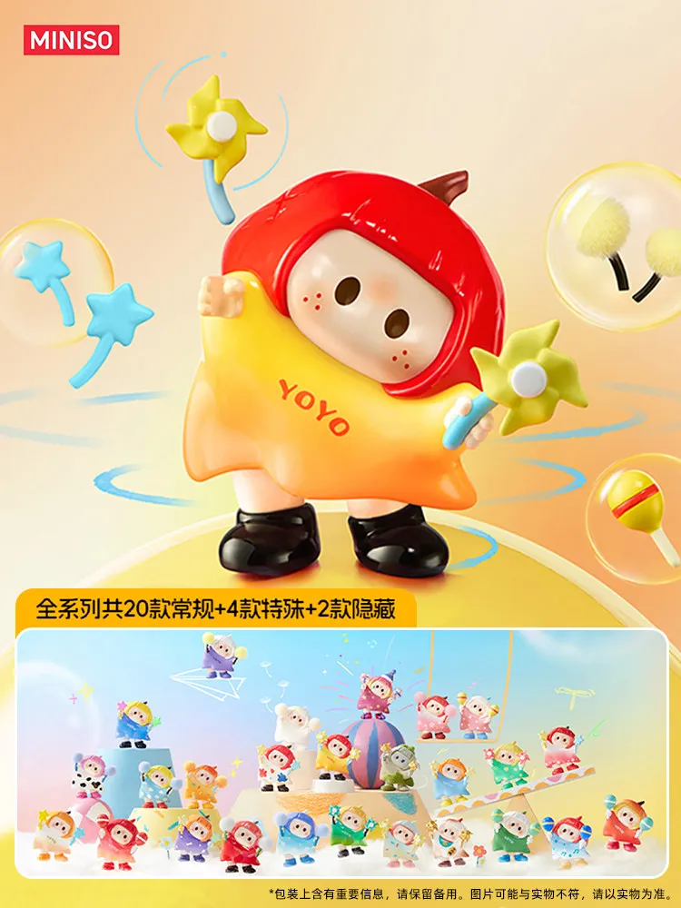

Miniso Famous Yoyo Cute Little Head Series Iconbox Hand-Made Blind Box Right Right Sauce Gift Jewelry Ornamen For Boys And Girls