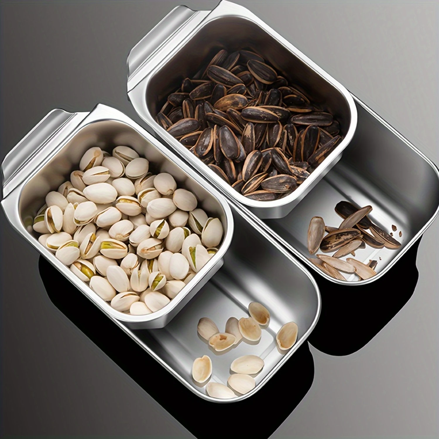 1pc Stainless Steel Snack Box, Modern Design For Food  And Organization, Sealed  Box For Snacks