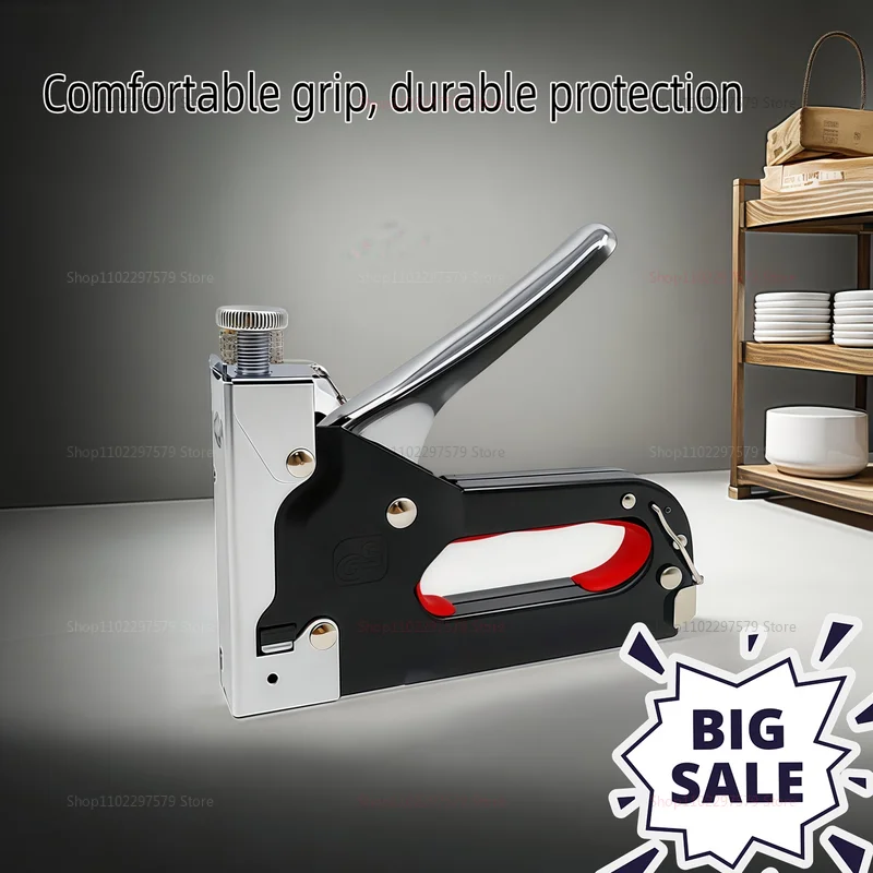 Heavy Duty3-in-1Multifunctional Staple Gun Nail Gun for UpholsteryCarpentryFixing Materials Includes 600 Staples HeavyDuty Tools