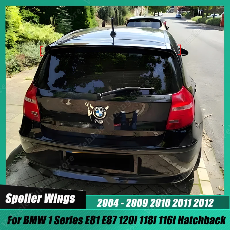 

For BMW 1 Series E81 E87 120i 118i 116i 2004-2012 Hatchback Car Rear Trunk Roof Spoiler Wing ABS Gloss Black Body Kits Tuning