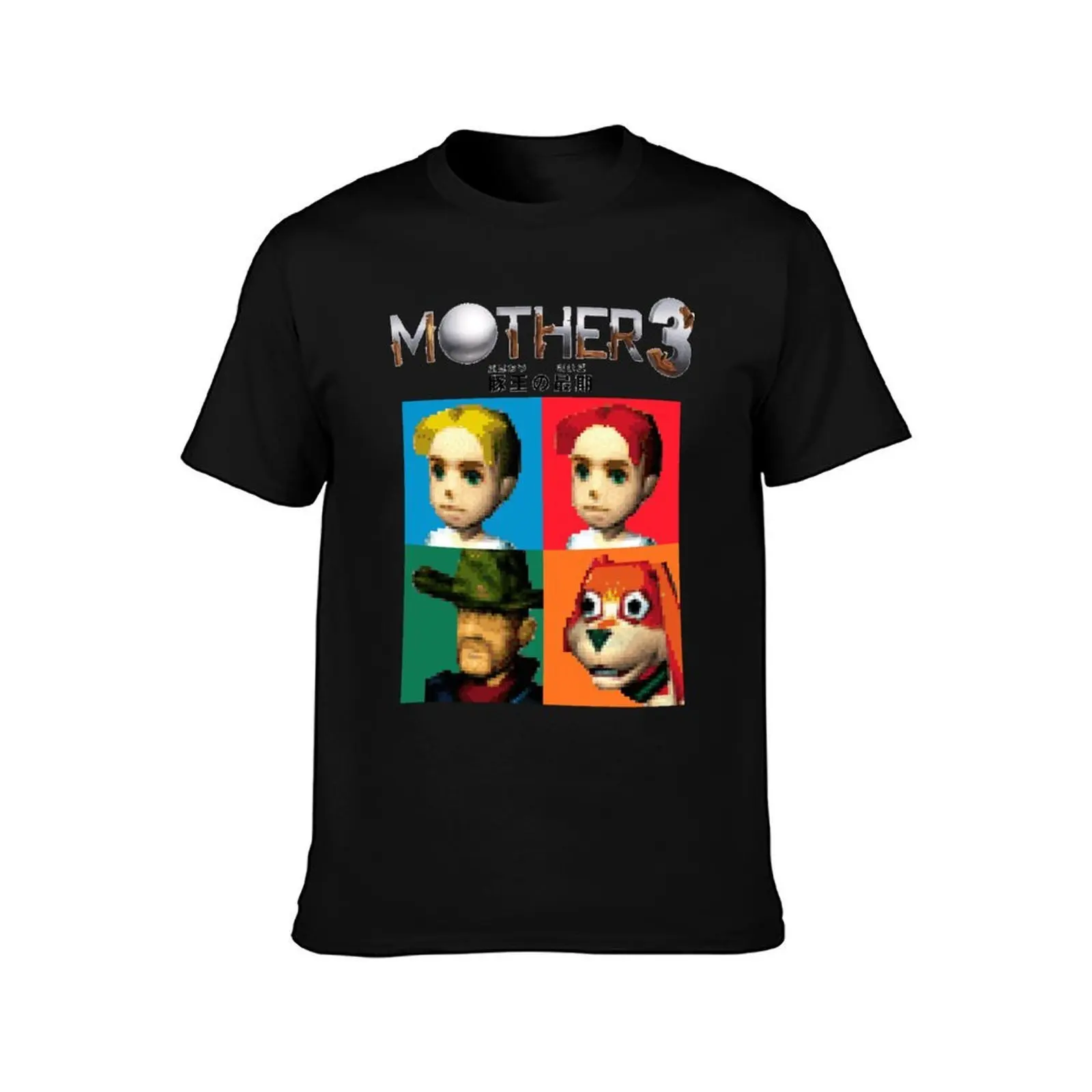 MOTHER 3 / EarthBound 64 Tiles (MOTHER 3 Logo) T-Shirt, Summer Casual Cotton Tee, Oversized Streetwear Tops, Unisex Men Women