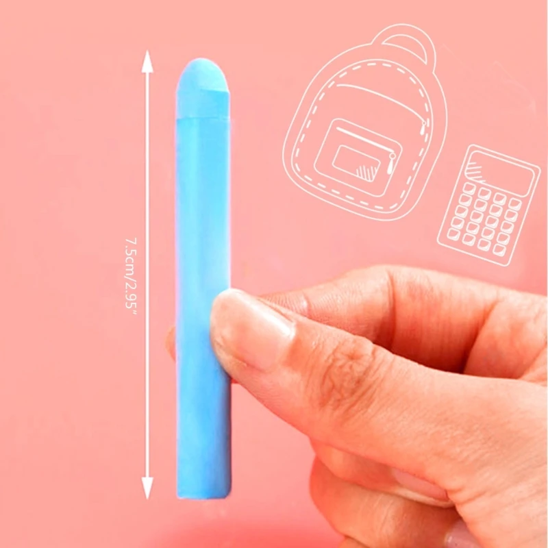 Vibrant Colored Chalk Set with Holder Dust free and Break resistant for Children's Drawing and Writing K1KF