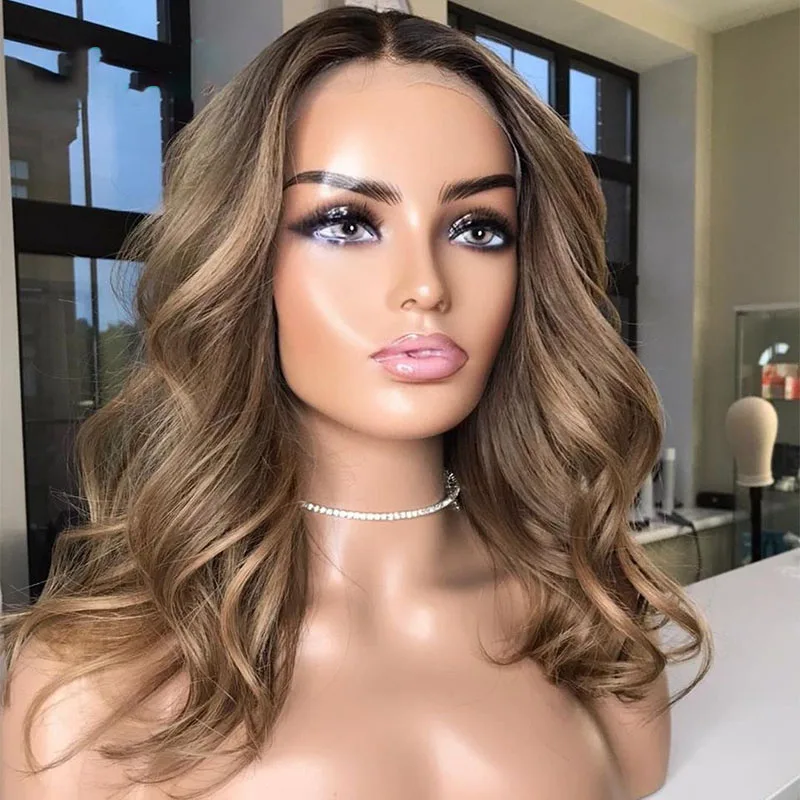 

Highlight Blonde Glueless Soft Long body wave 5x5 Silk Base Jewish Human Hair With BabyHair HD Lace European Hair Preplucked