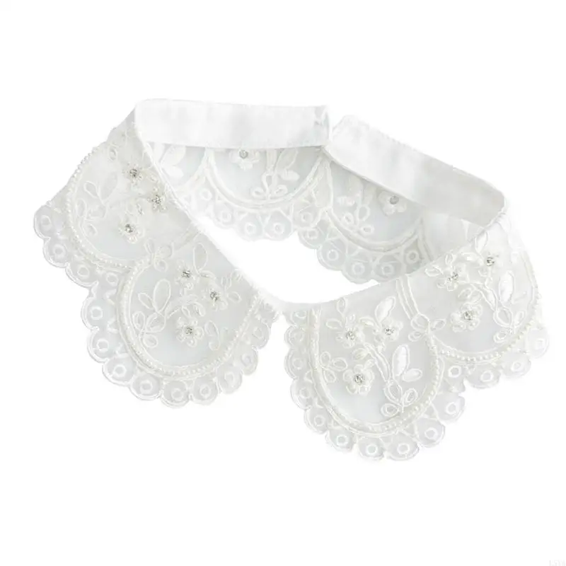 

L5YA стильный съемный аксессуар с кружевным воротником дышащий галстук для повседневного торжественного случая женский воротник