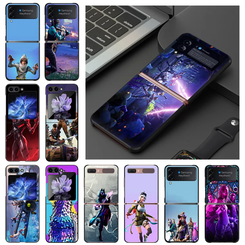 

Hard Case for Samsung Galaxy Z Flip5 Flip3 5G Flip4 Flip FN Game Cute Lama Black Phone Cases Cover