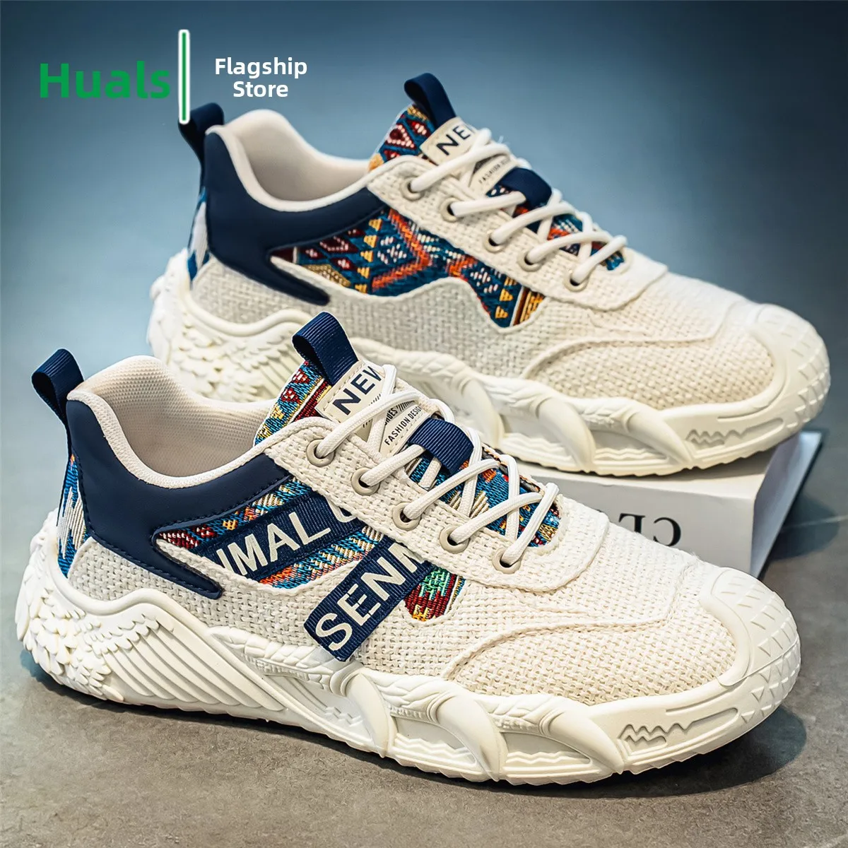 

Men's Canvas Shoes Breathable Low-Top round Toe Thick Bottom Casual Sneakers Korean Style Summer 2026 Youth Sports Shoes