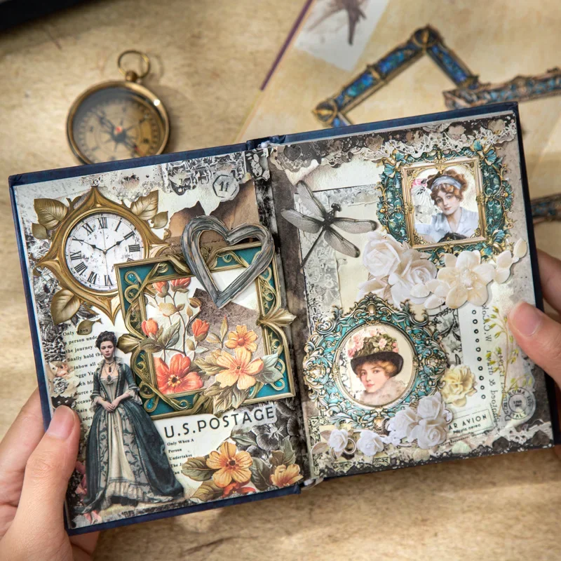 1pack/2pack Creative Base Layer Toolkit Medieval Series with 6 Durable Cardstock Frame Stickers for Collage