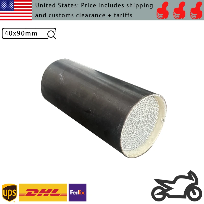 

40x90 мм катализатор-конвертер для мотоцикла EURO3 4 5 6 200 cpsi система двигателя мотоцикла высокое количество проточного двигателя катализатор