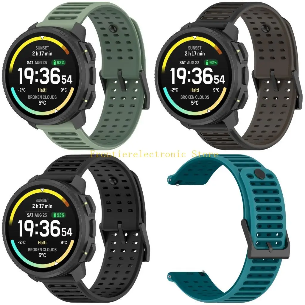 G8DB Silicone Replacement Straps For Vertical 2 22mm Smartwatches Adjustable Sport Band