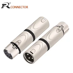 1pc 3Pins XLR Female to 5Pins XLR Male,3Pins XLR Male to 5Pins XLR Female Adapter Connector for DMX Audio Mixer Mic Amplifier