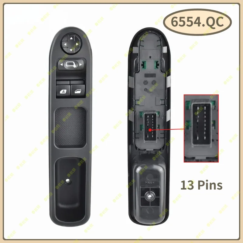 6554.QC Electric Master Control Power lifter Window Switch 6554.QC For Peugeot 207 Citroen C3 Picasso 2007-2014