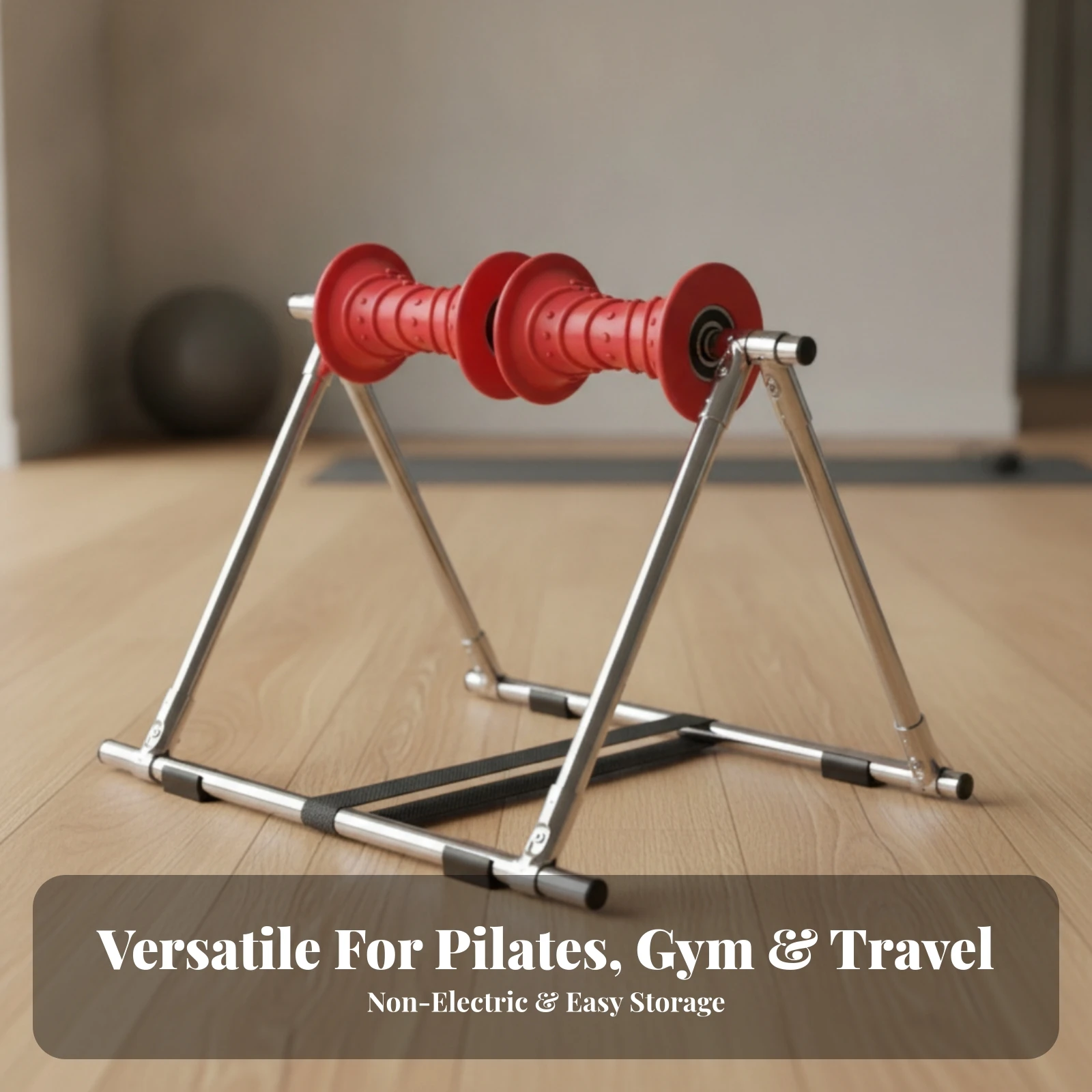 Leg Massage Roller Collapsible Roller Massager with Triangular Frame Space-Saving Deep Tissue for Fitness Enthusiasts