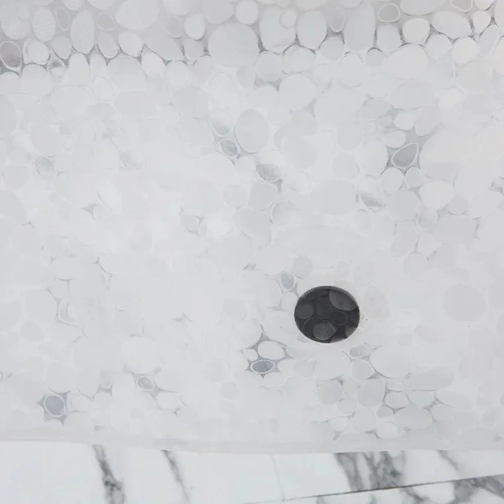 Thickened Waterproof 3D Transparent EVA Pebble Shower Curtain Bathroom Shower Plastic Partition Curtains