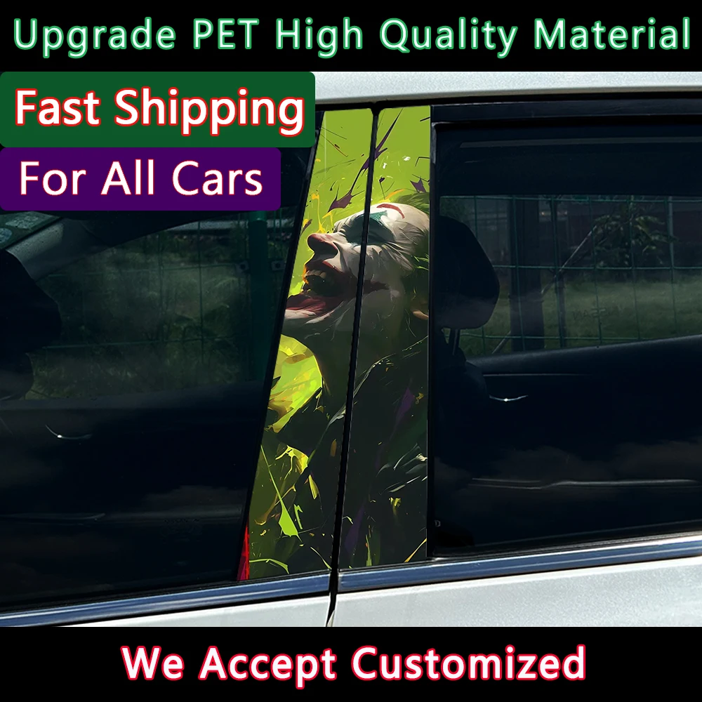 

Graffiti Joker So Serious Cool Car B-pillar Stickers Waterproof for BMW E46 E90 E91 E60 E39 E36 E87 E92 E30 E34 E61 E62