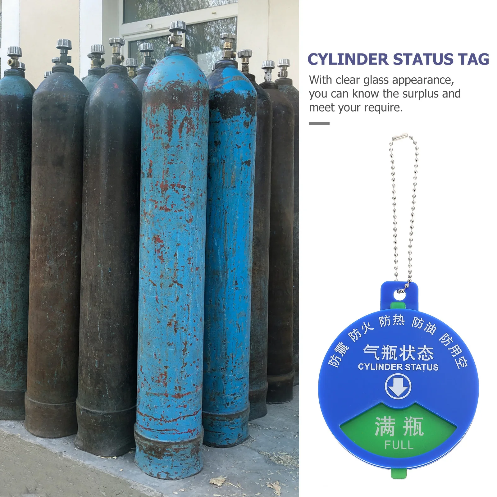 Hospital Oxygen Cylinder Status Identification Plate Durable Practical Cylinder Status Tag Easy Tracking System