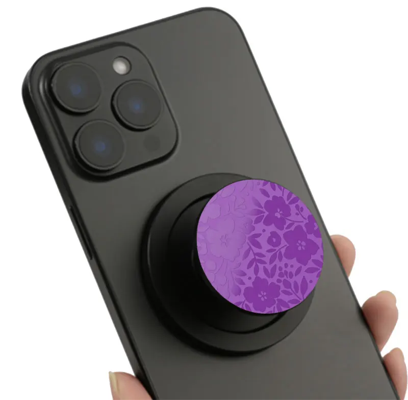 

Popped Phone Socket Phone Grip for MagSafe Magnetic Cellphone Holder for iphone 17 Air 16 15 14-Royal Floral