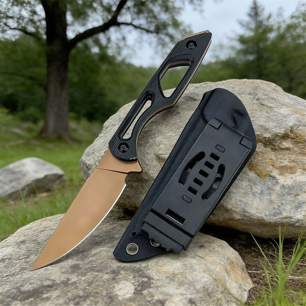 

Тактический нож с фиксированным клинком из стали D2, ножнами из кайдекса и рукоятью из G10 для кемпинга, активного отдыха, самообороны, охоты, EDC-инструменты