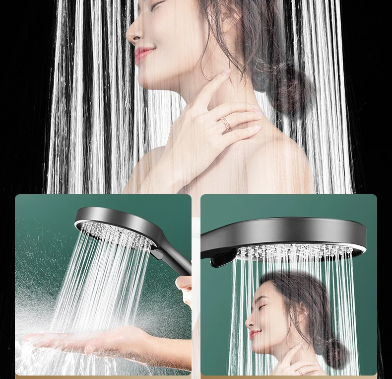 Neue 12 CM Große Panel Handbrause 3 Funktionen Druck Wasser Sparende Dusche Kopf Wasserhahn Ersatz Bad Zubehör – Detail 4