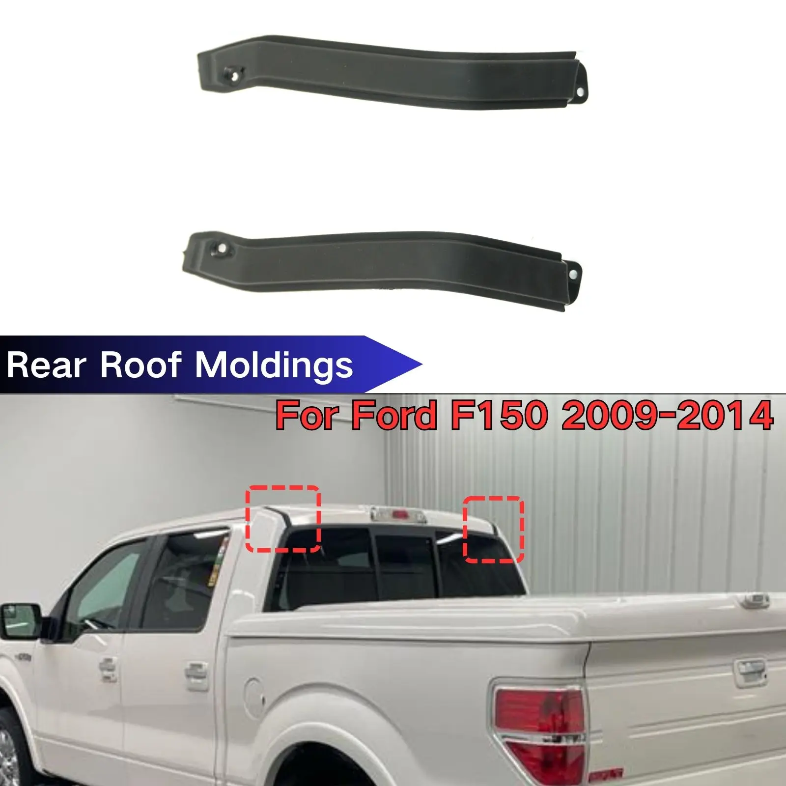 لفورد F150 2009-2014 FX2 FX4 الوهق المحدودة البلاتين STX العلوي سقف زاوية الكابينة صب الكسوة 9L3Z 1651728 AA 9L3Z 1651729 أأ