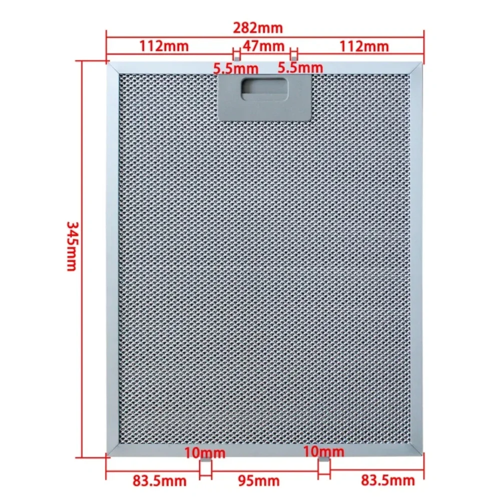3-Pack Aluminum Range Hood Filter For TEKA DBB90 345x282mm Metal Grease Filter 5-Layer Ventilation Mesh For Kitchen Extractor Fa