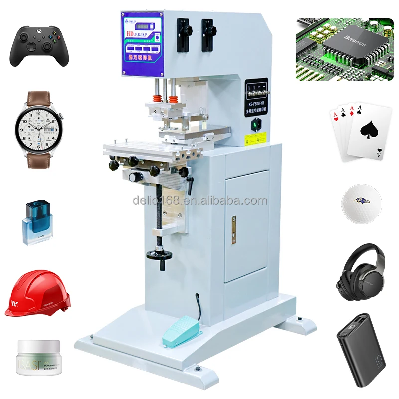 

High Accuracy 100*250mm Single Color Pad Printing Machine With Oil Cup Semi Automatic Oil Cup Pad Printer