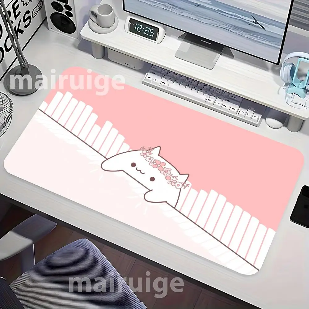 

pink Mouse Pad Kawaii Cat White Paws Anime Deskmat Gaming Laptop Mousepad Minimalistic Office Carpet Gamer Keyboard Mouse Mats